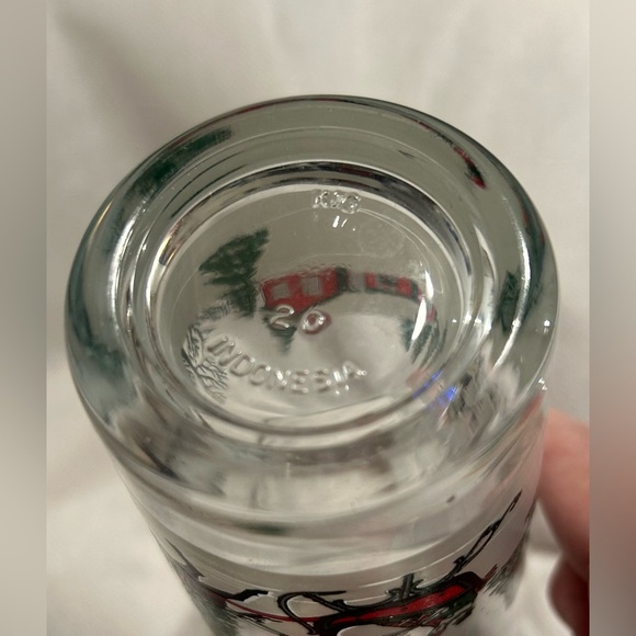 5 Winter Scene.. Holiday highballs. Vintage, KIG Indonesia. 6” tall 3” wide. - Picture 12 of 12